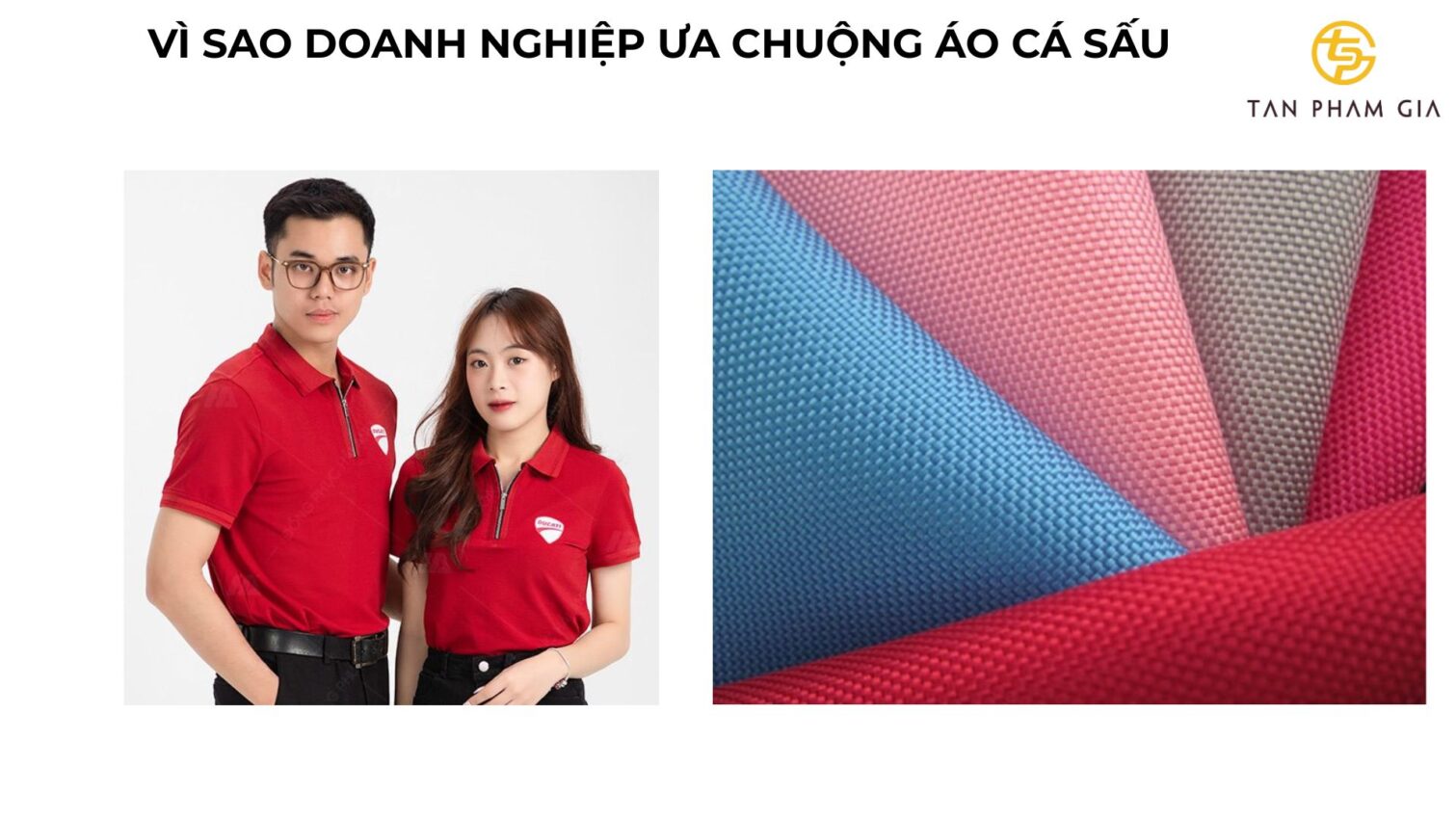 Áo thun đồng phục chất liệu cá sấu