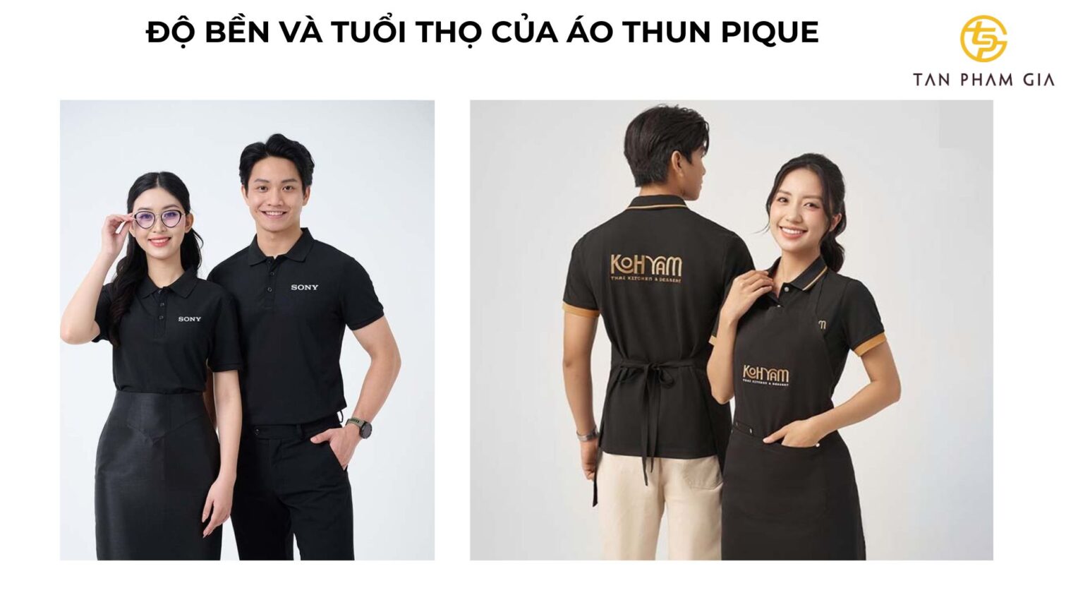 Áo thun đồng phục chất liệu pique