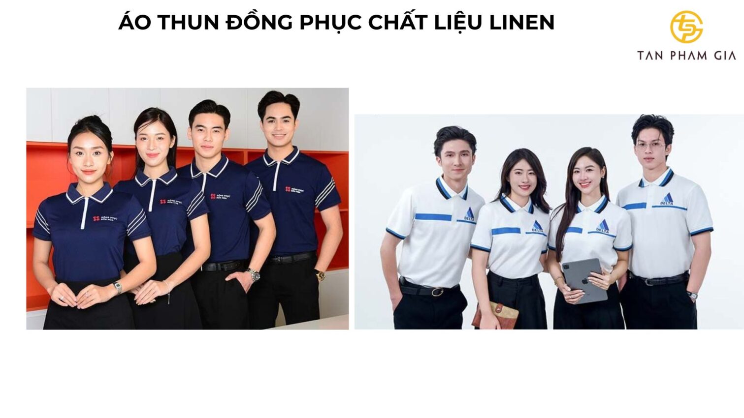 Áo thun đồng phục chất liệu linen