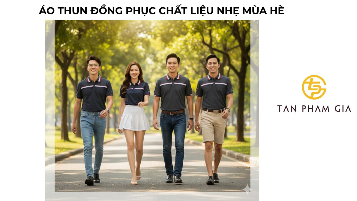 Áo thun đồng phục chất liệu nhẹ mùa hè