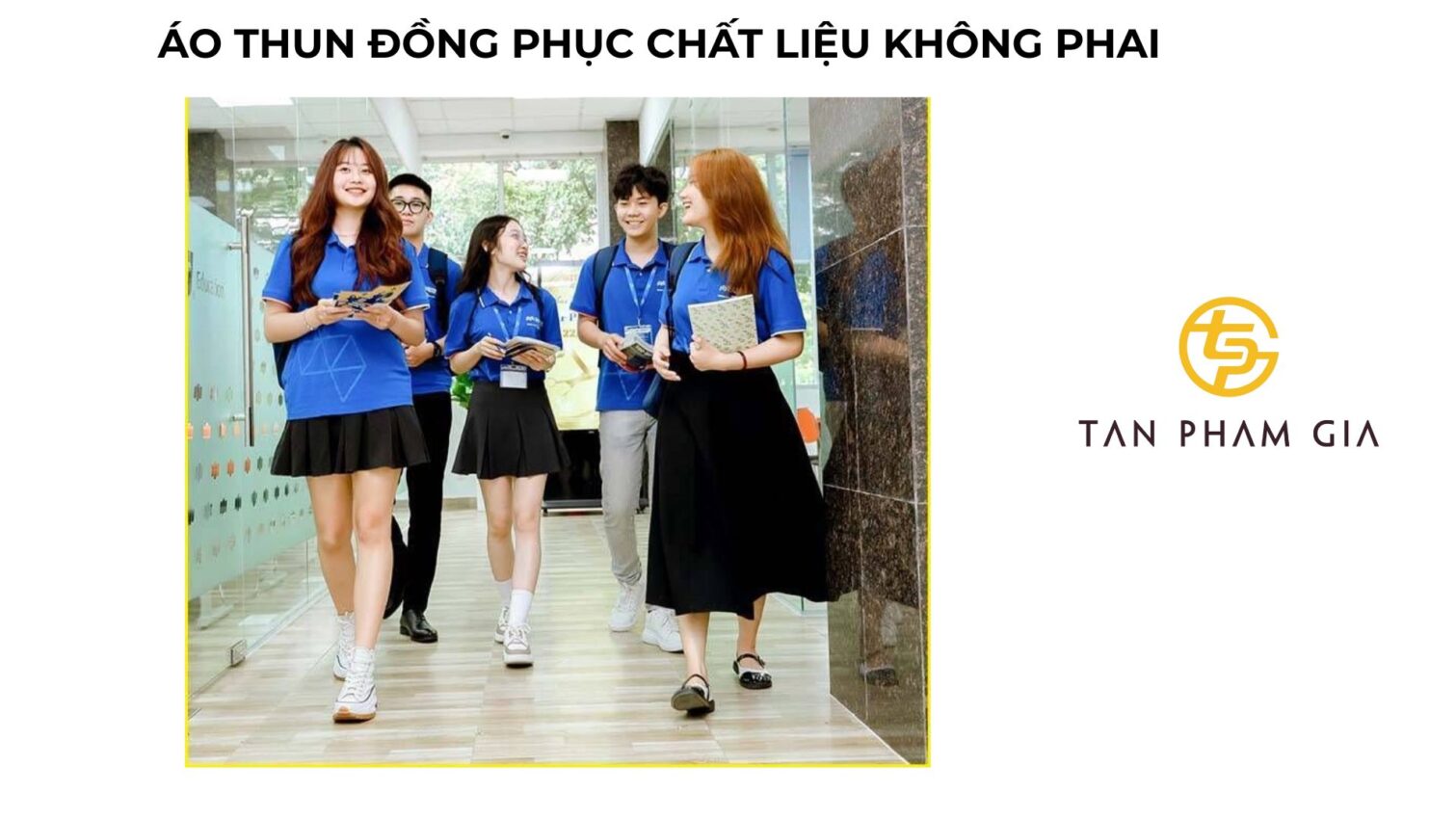 Áo thun đồng phục chất liệu không phai