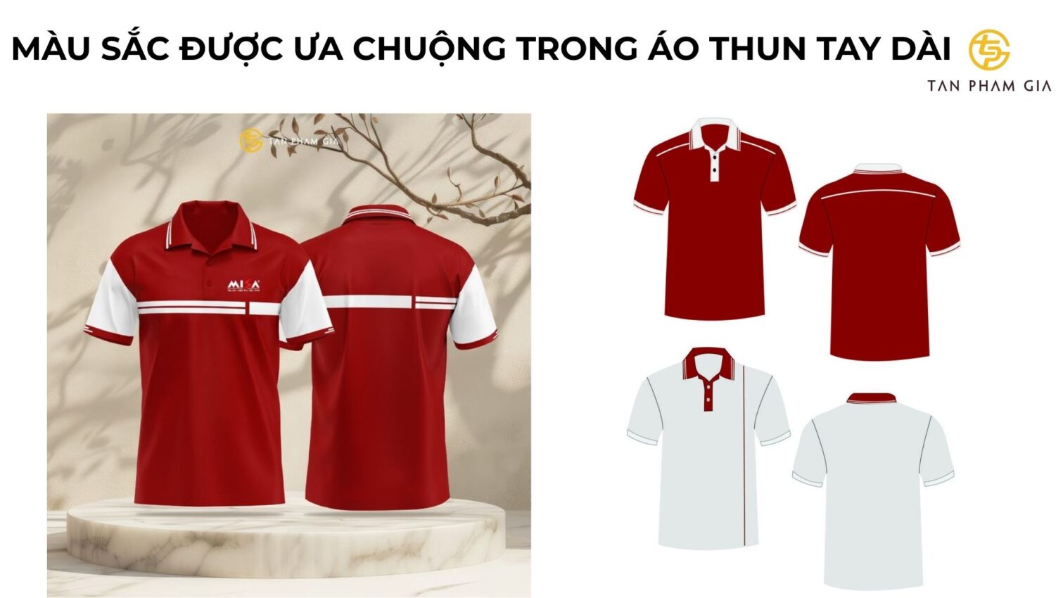 Mẫu áo thun đồng phục tay dài