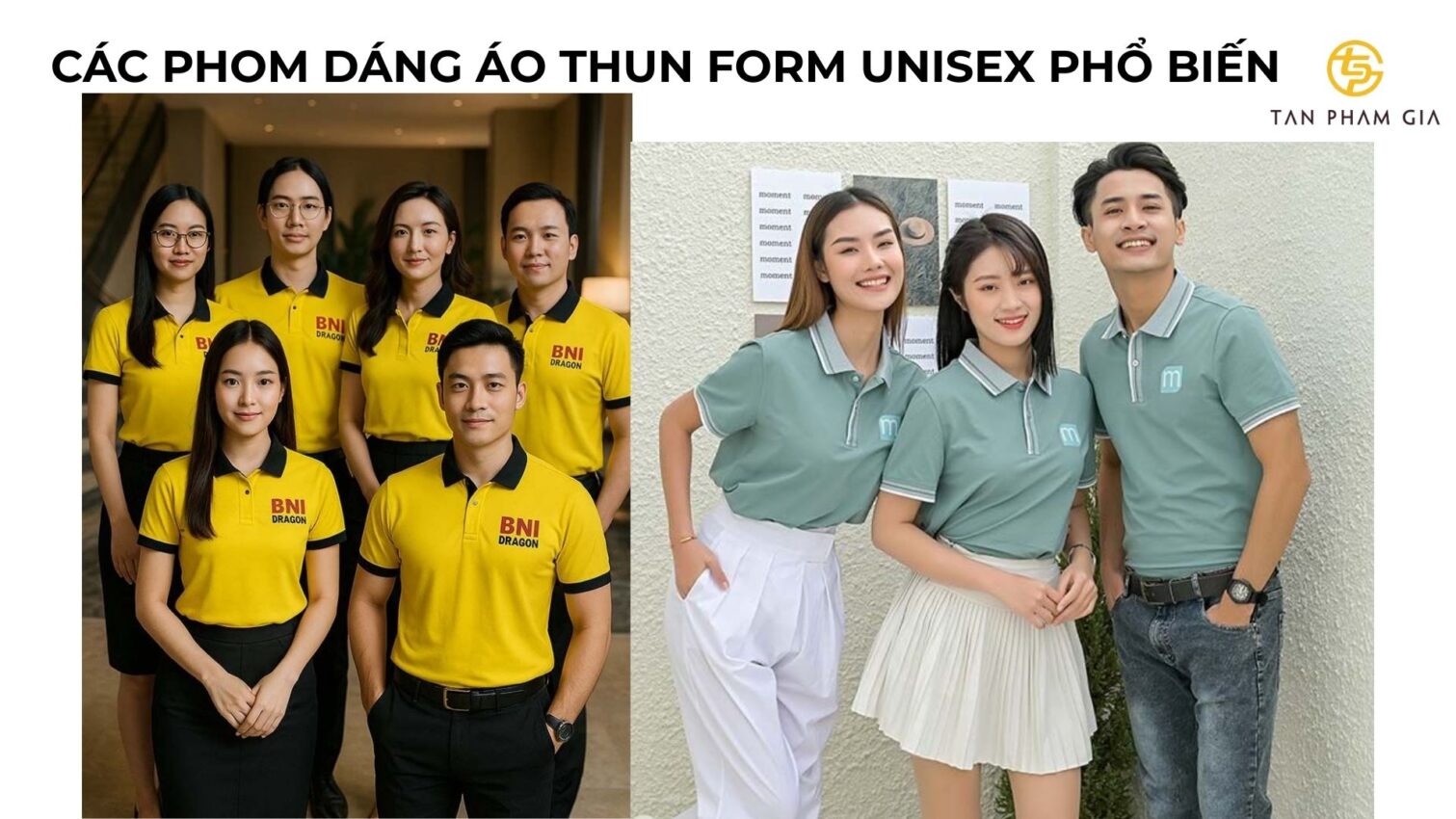 Mẫu áo thun đồng phục form unisex