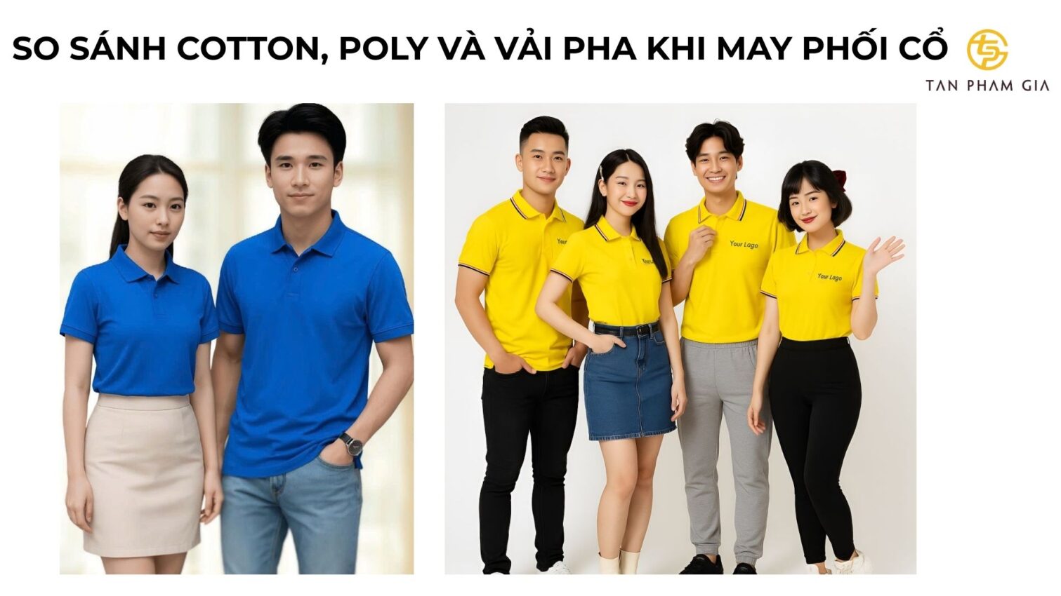 Mẫu áo thun đồng phục phối màu cổ áo