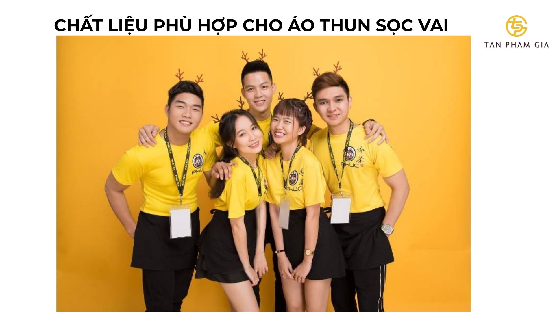 Mẫu áo thun đồng phục phối sọc vai