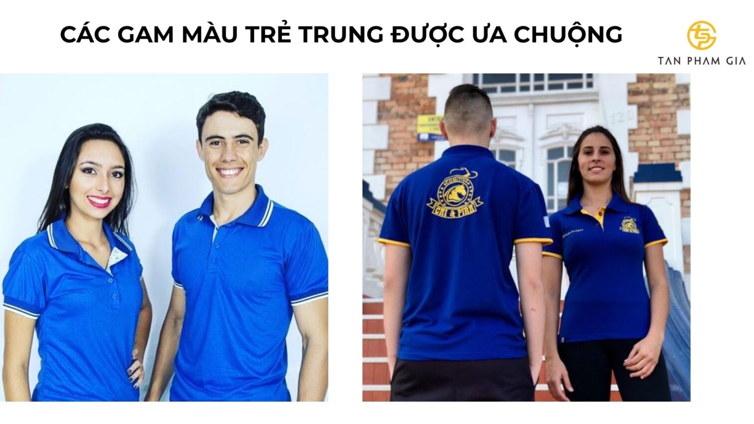 Mẫu áo thun đồng phục phối màu trẻ trung
