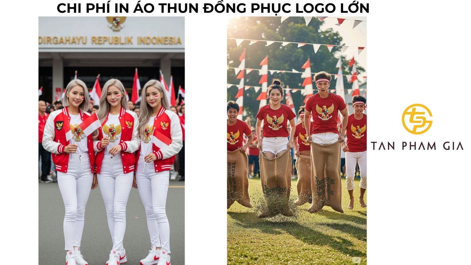 In áo thun đồng phục logo lớn