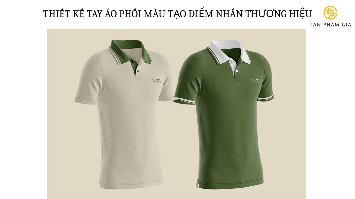 Mẫu áo thun đồng phục phối màu tay áo