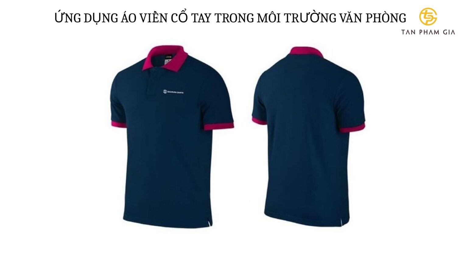 Mẫu áo thun đồng phục viền cổ tay khác màu