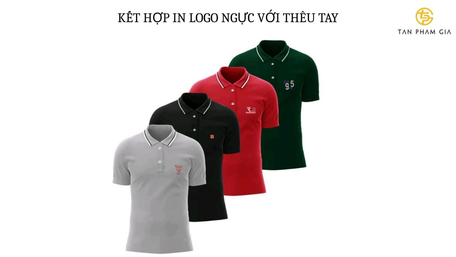 Mẫu áo thun đồng phục in logo ngực