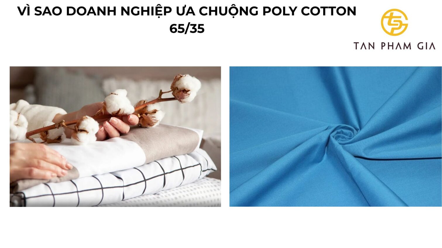 Áo thun đồng phục chất liệu poly cotton 65/35