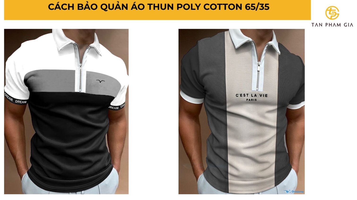 Áo thun đồng phục chất liệu poly cotton 65/35