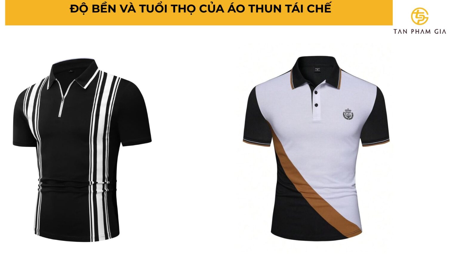 Áo thun đồng phục chất liệu sợi tái chế