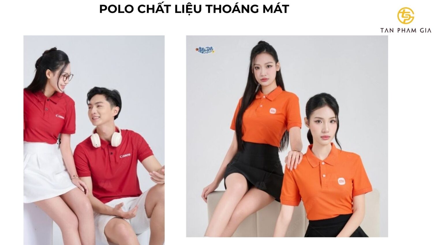 Mẫu áo thun đồng phục cổ polo