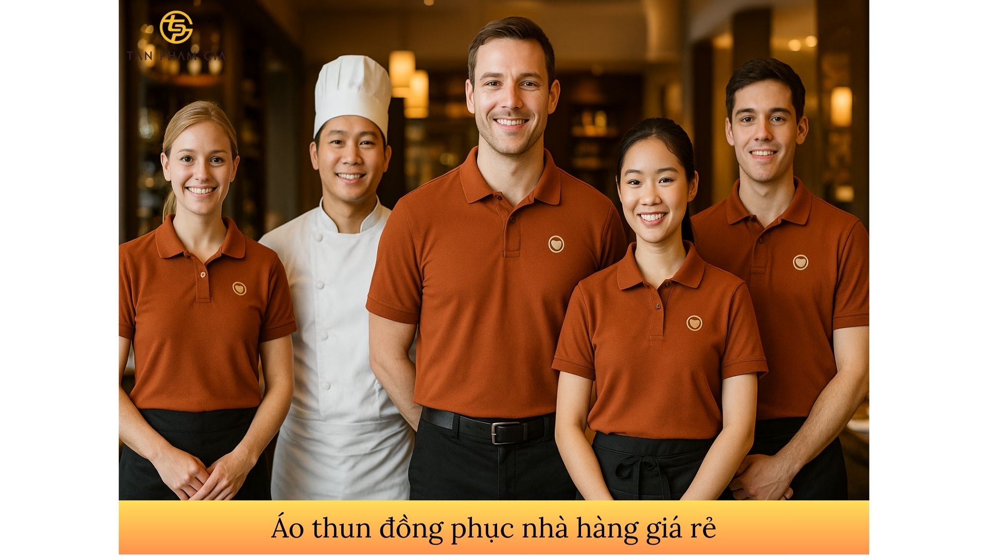 Áo thun đồng phục nhà hàng giá rẻ
