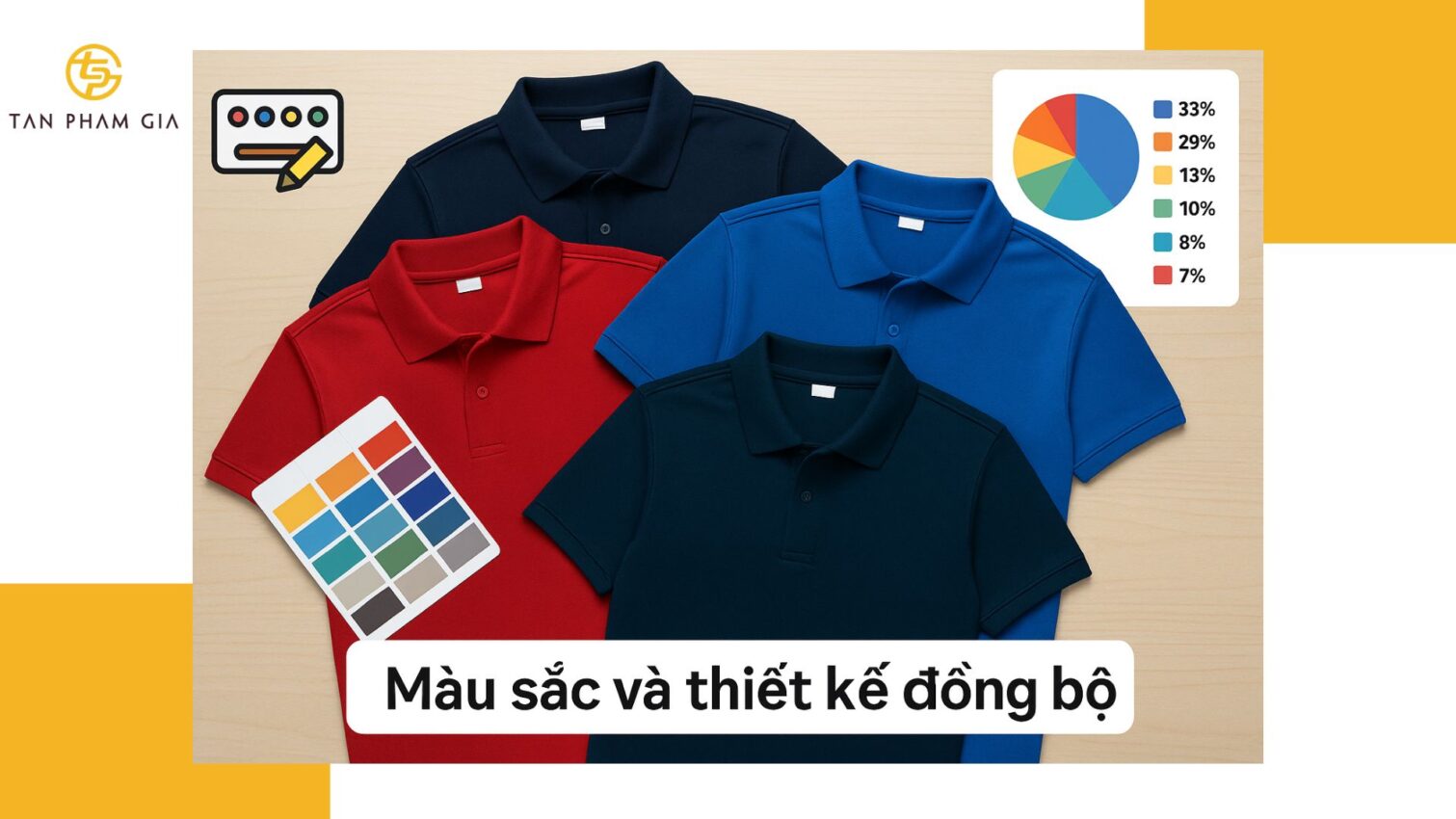 Áo thun đồng phục nhân viên văn phòng cao cấp
