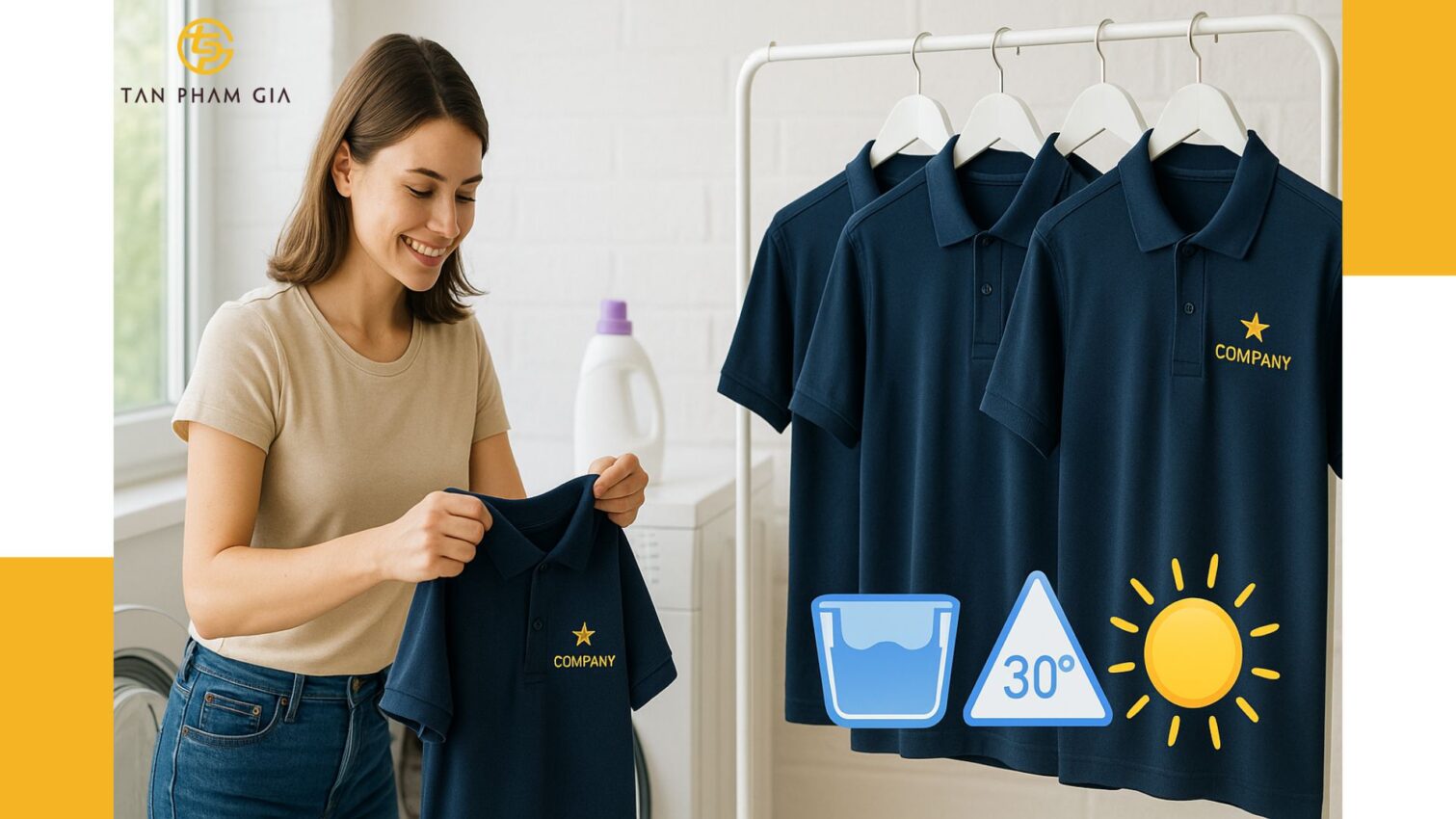 Áo thun đồng phục nhân viên văn phòng cao cấp