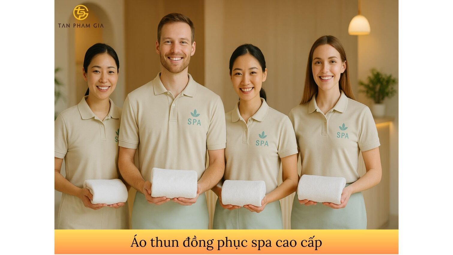Áo thun đồng phục spa cao cấp