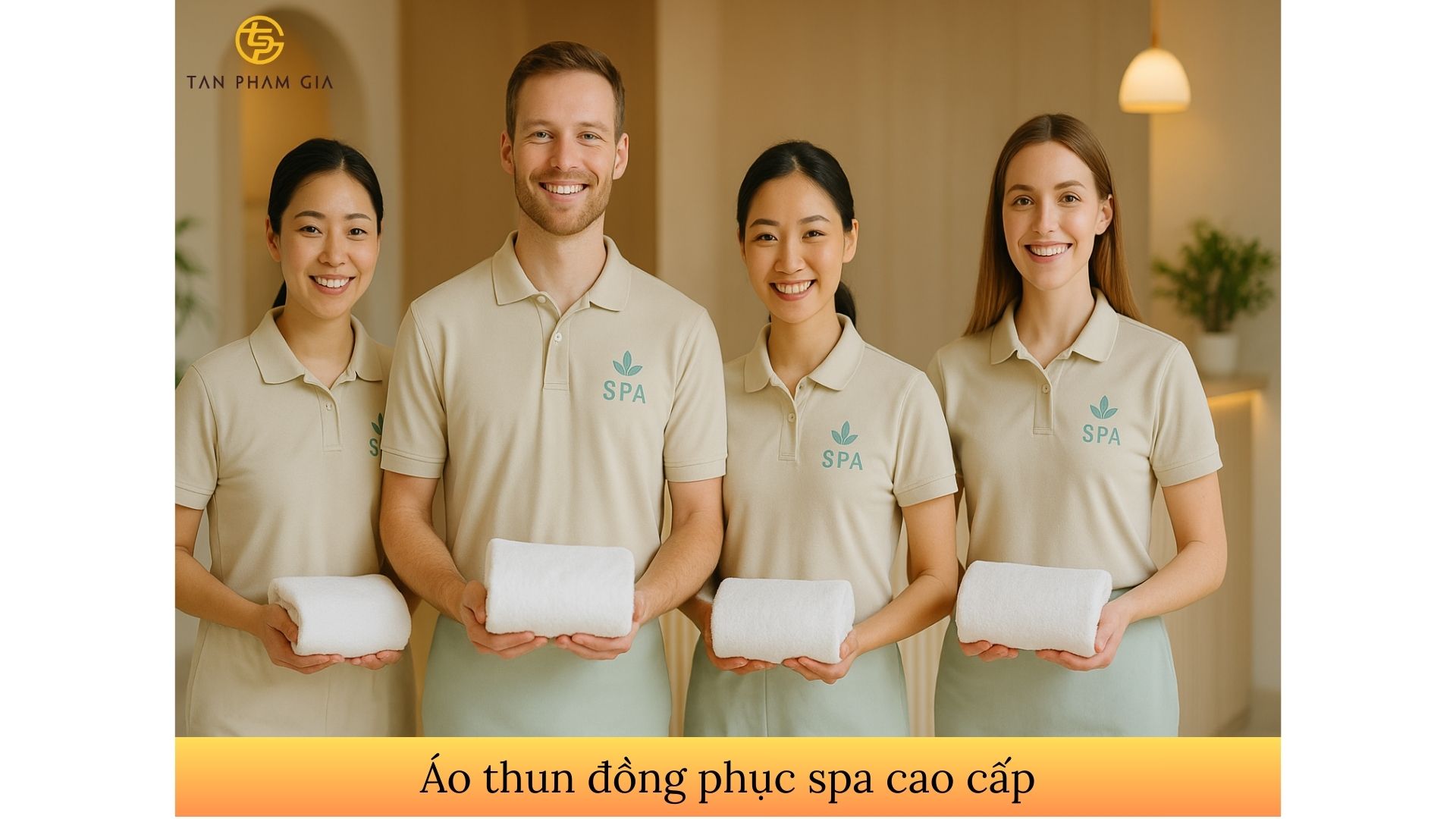 Áo thun đồng phục spa cao cấp