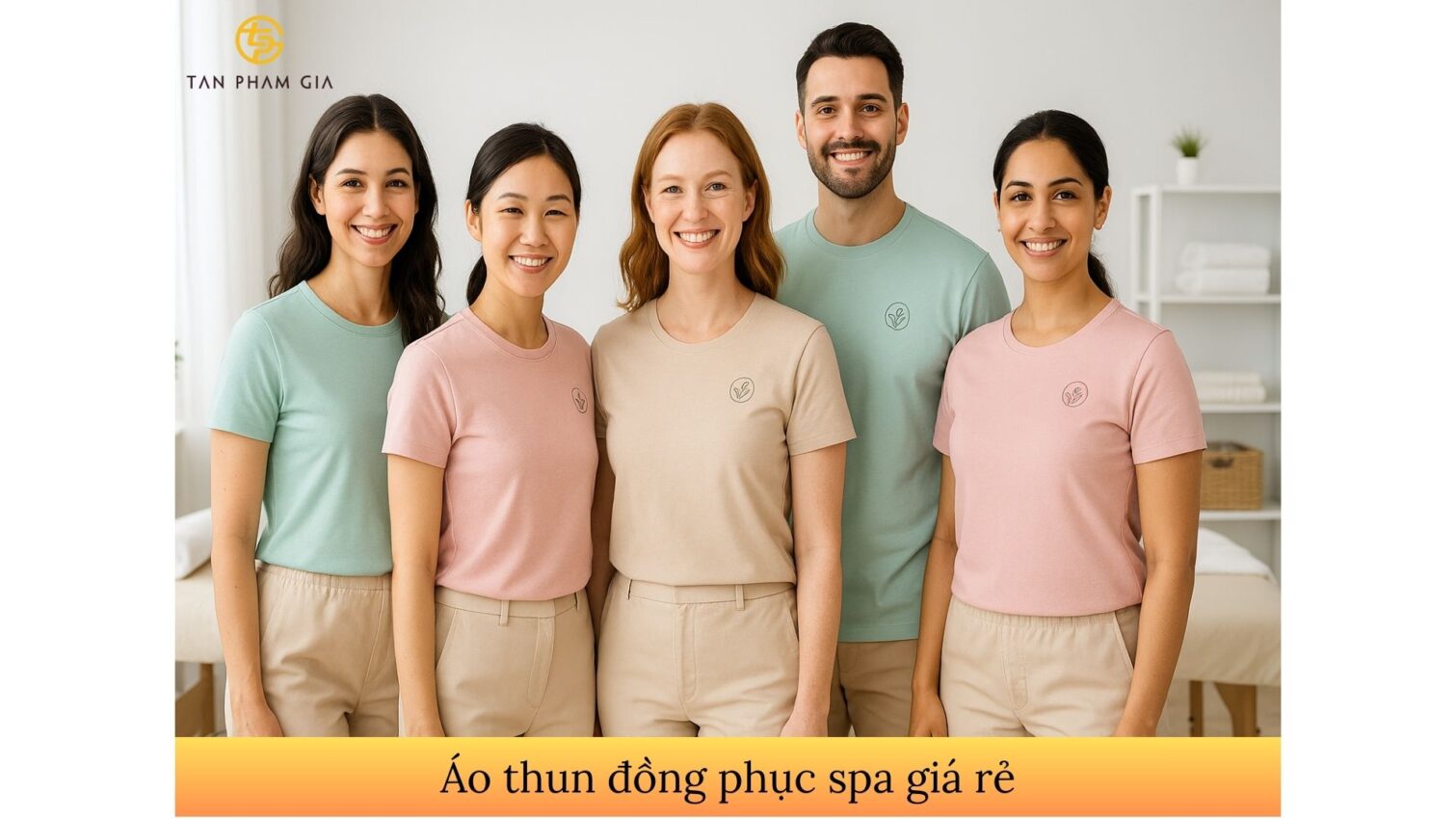 Áo thun đồng phục spa giá rẻ