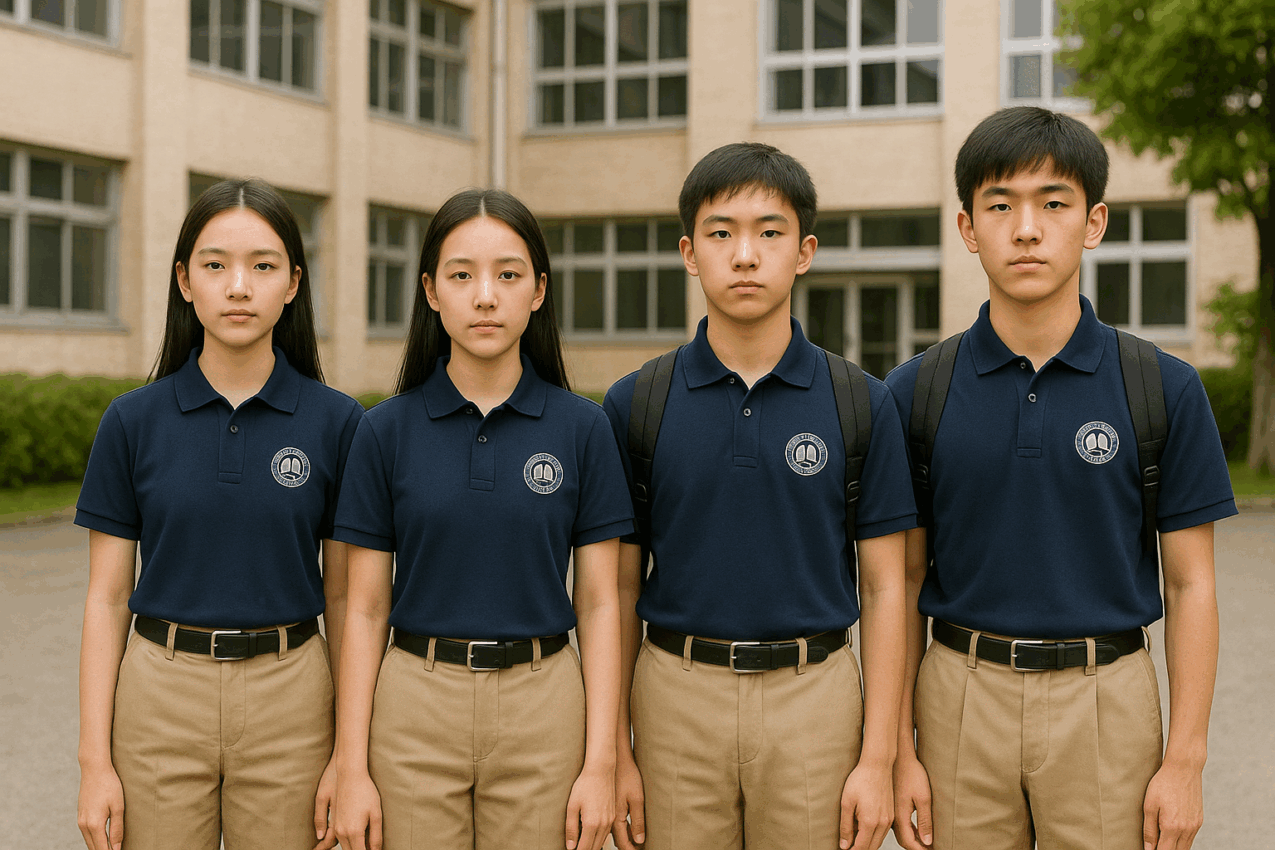 Mẫu Áo Thun Đồng Phục Cho Nhóm Học Sinh Diễn Văn Nghệ Chào Cờ