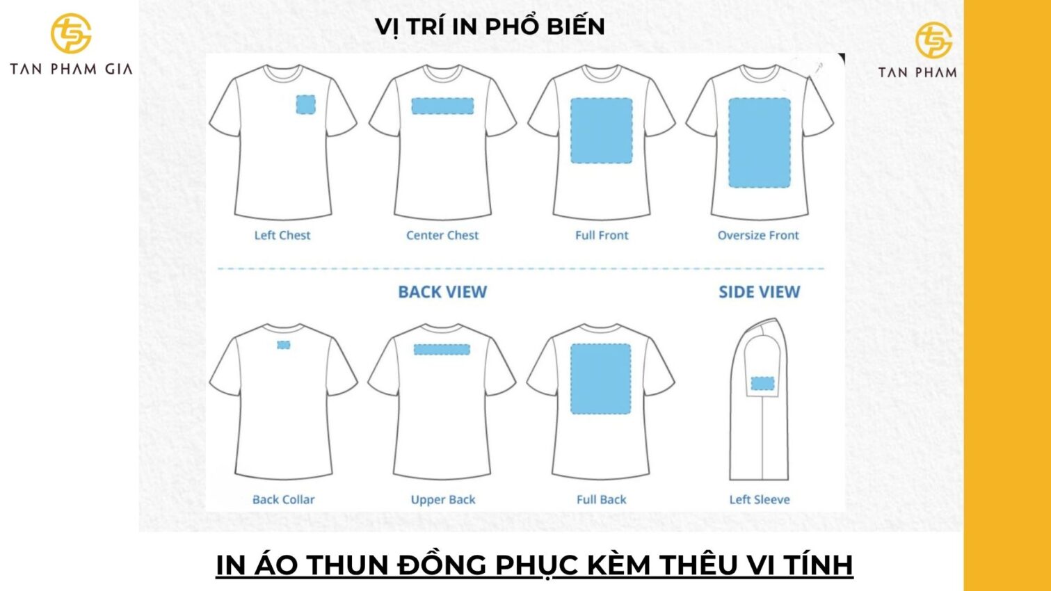 In áo thun đồng phục kèm thêu vi tính