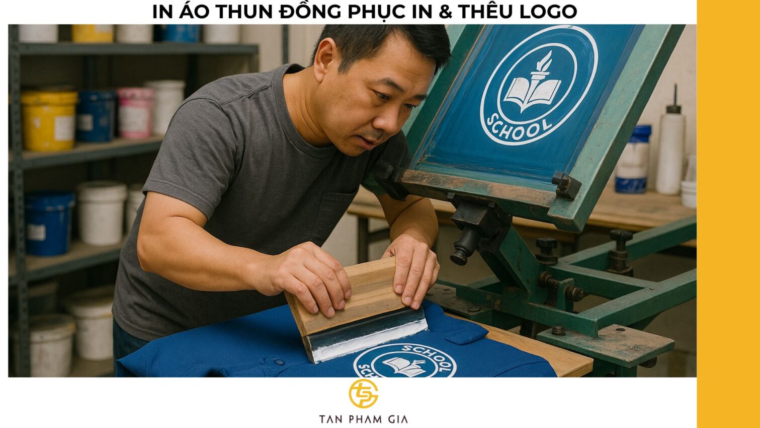In áo thun đồng phục in & thêu logo