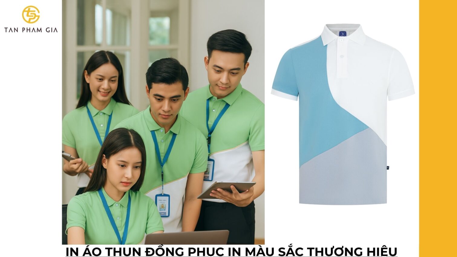 In áo thun đồng phục in màu sắc thương hiệu