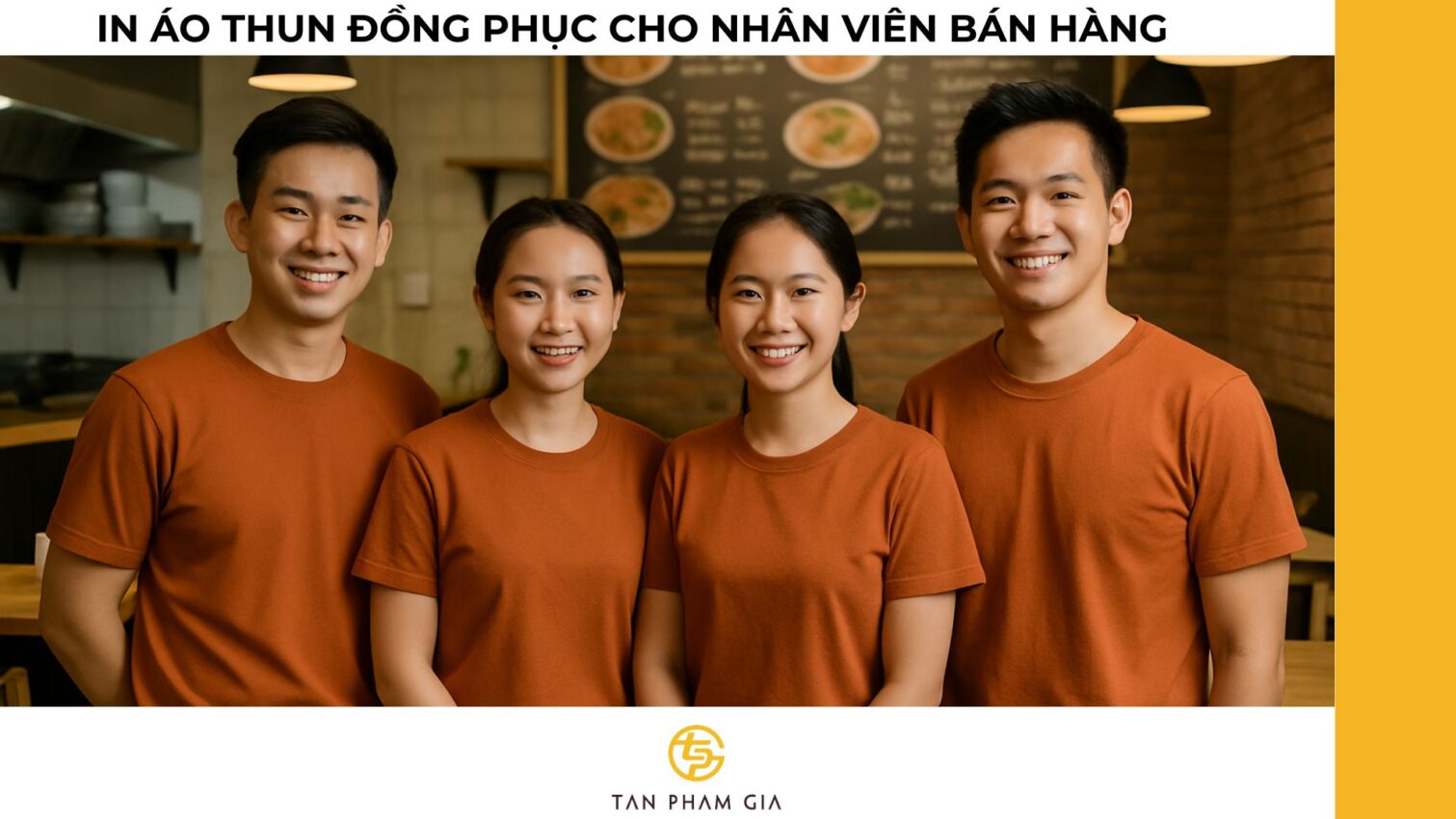 In áo thun đồng phục cho nhân viên bán hàng