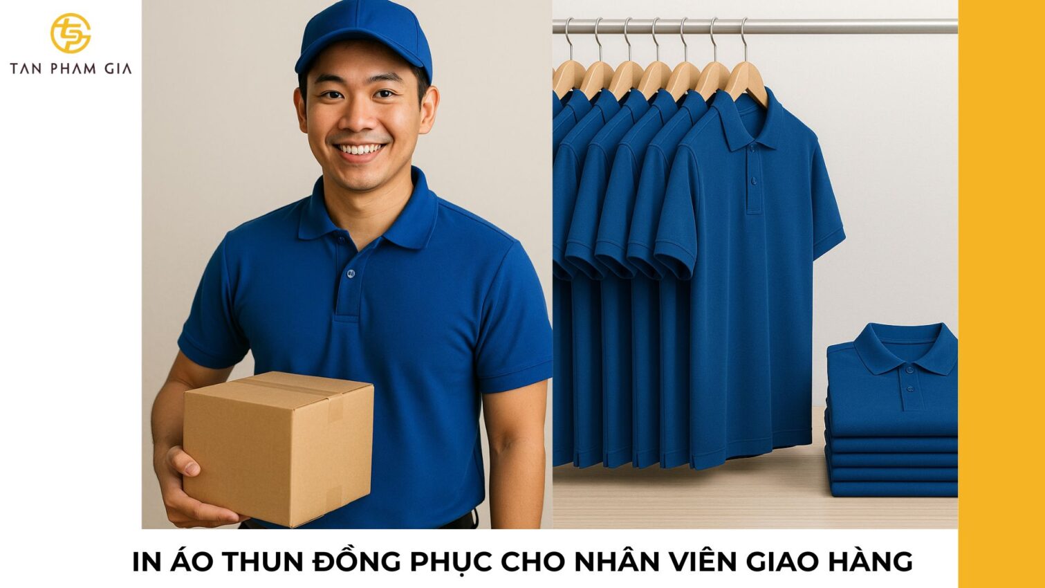 In áo thun đồng phục cho nhân viên giao hàng