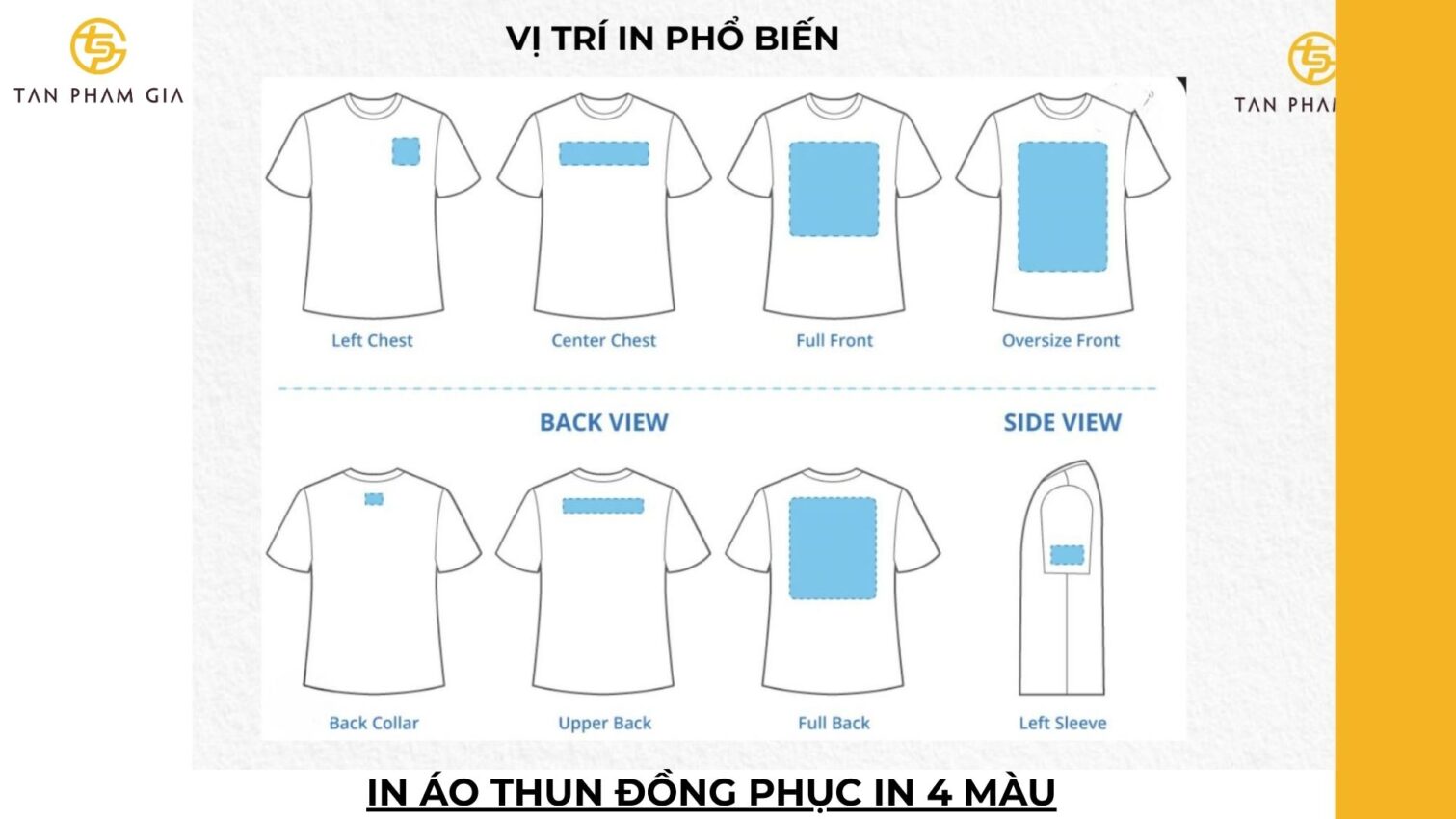 In áo thun đồng phục in 4 màu