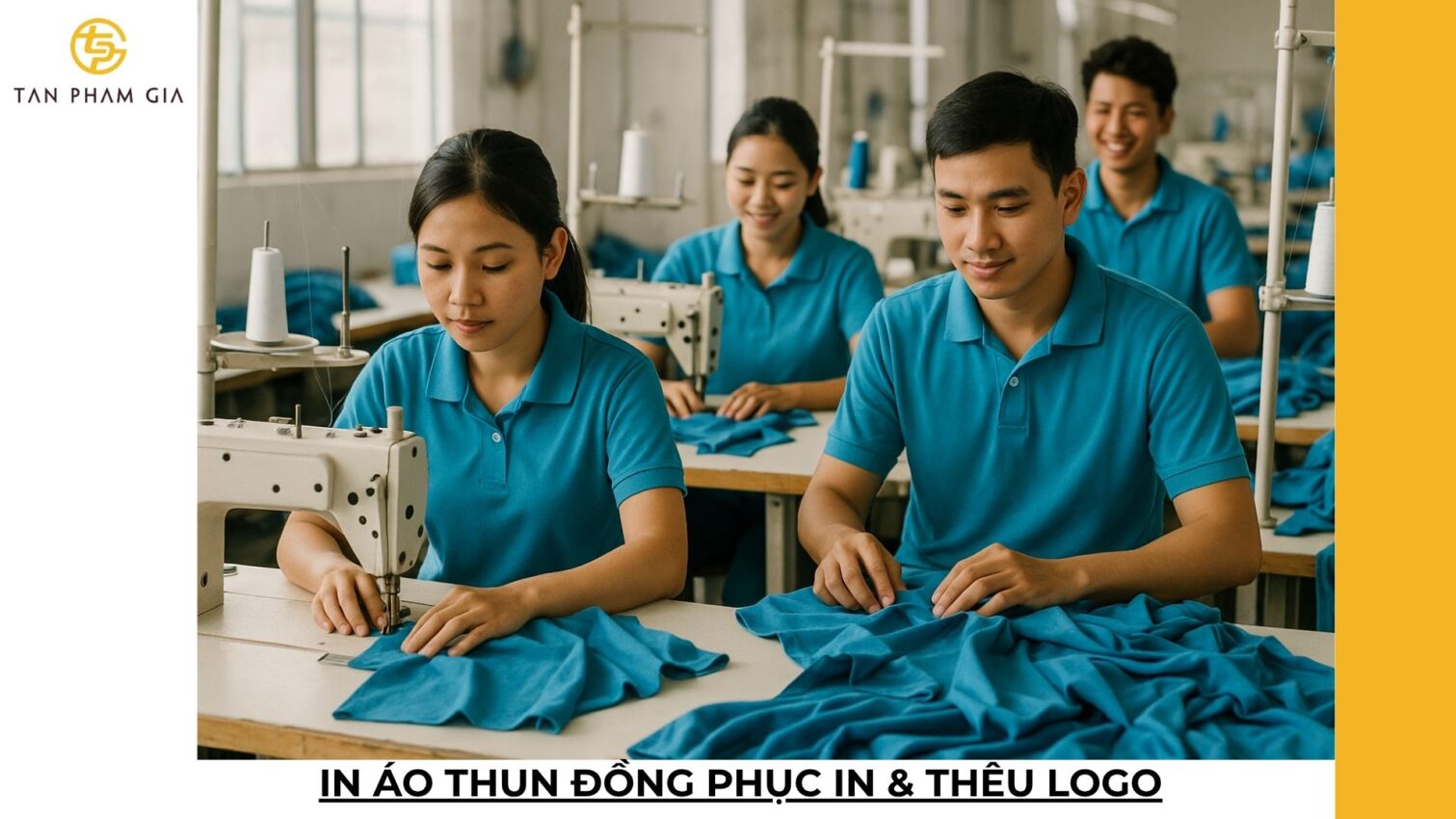 In áo thun đồng phục in & thêu logo