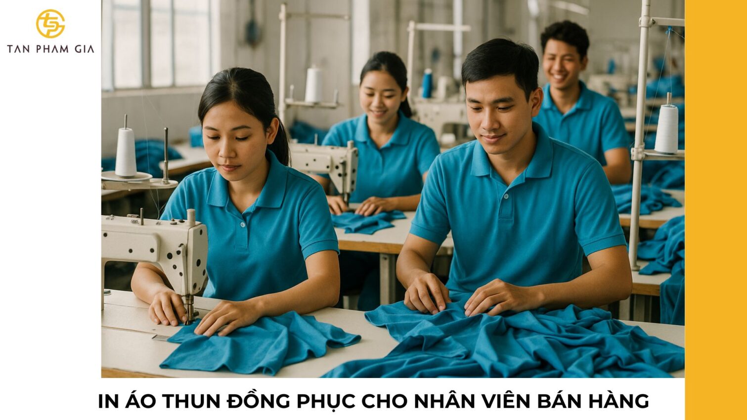 In áo thun đồng phục cho nhân viên bán hàng