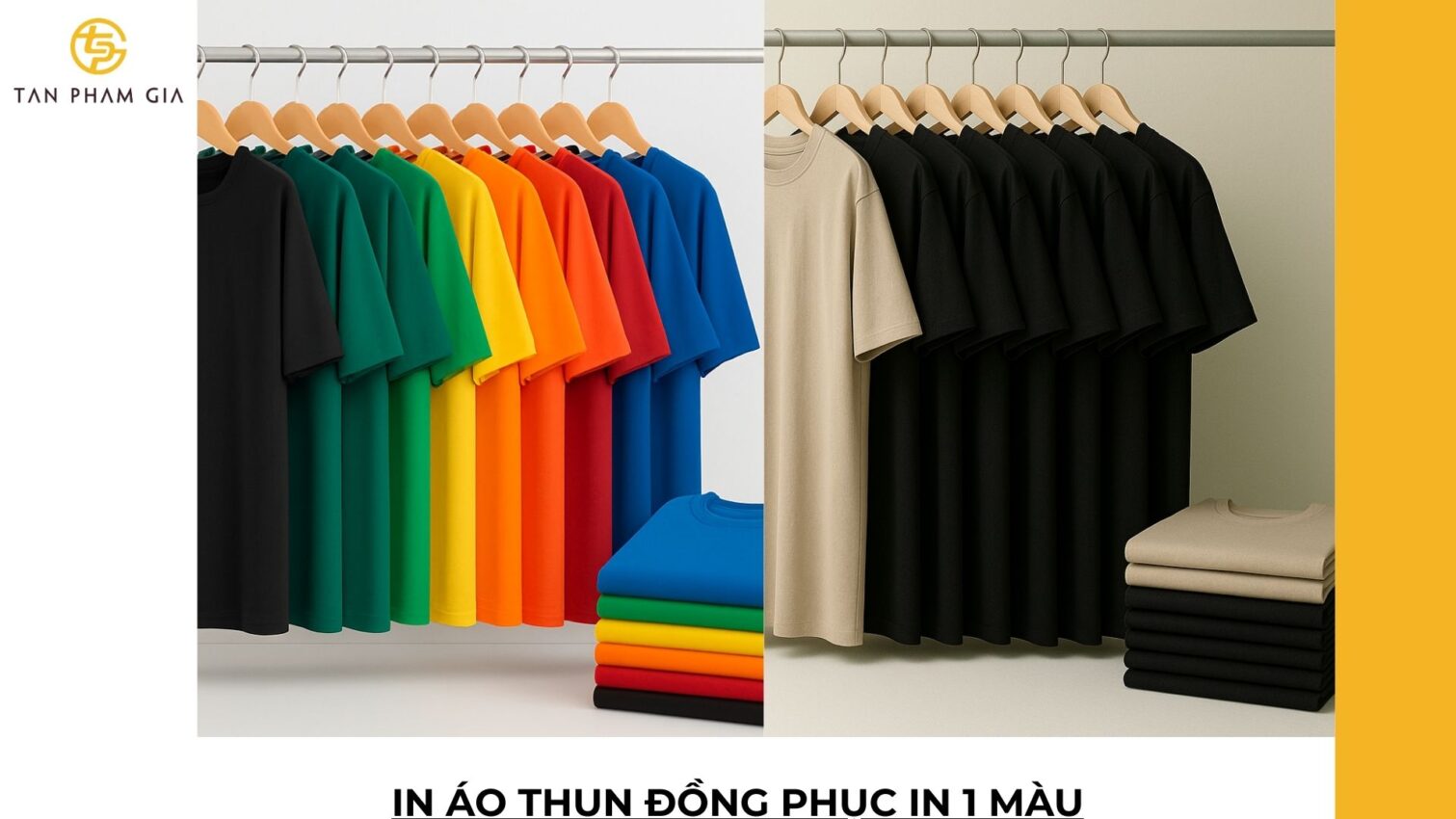 In áo thun đồng phục in 1 màu