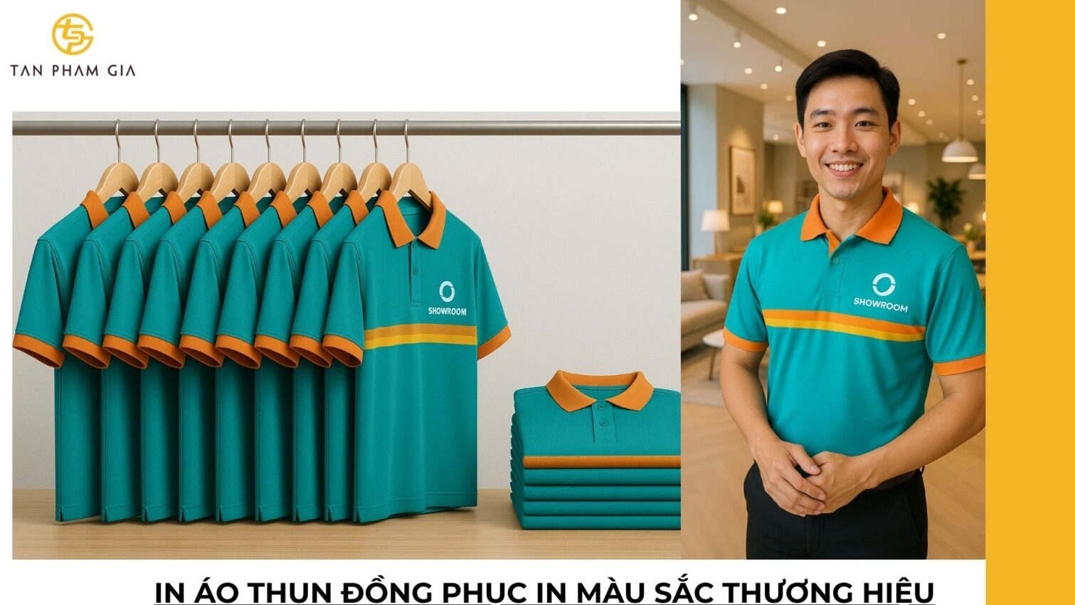 In áo thun đồng phục in màu sắc thương hiệu