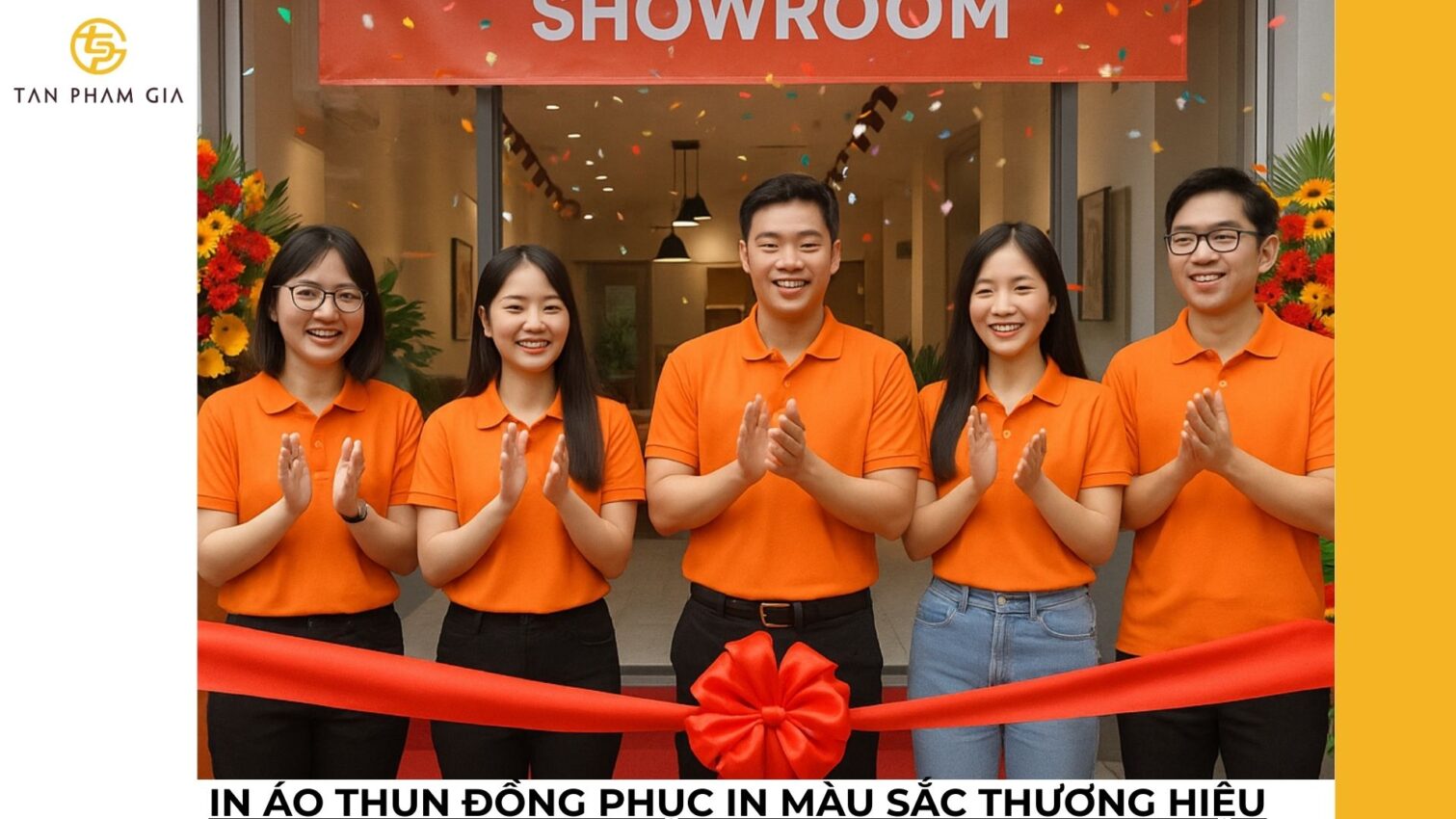 In áo thun đồng phục in màu sắc thương hiệu
