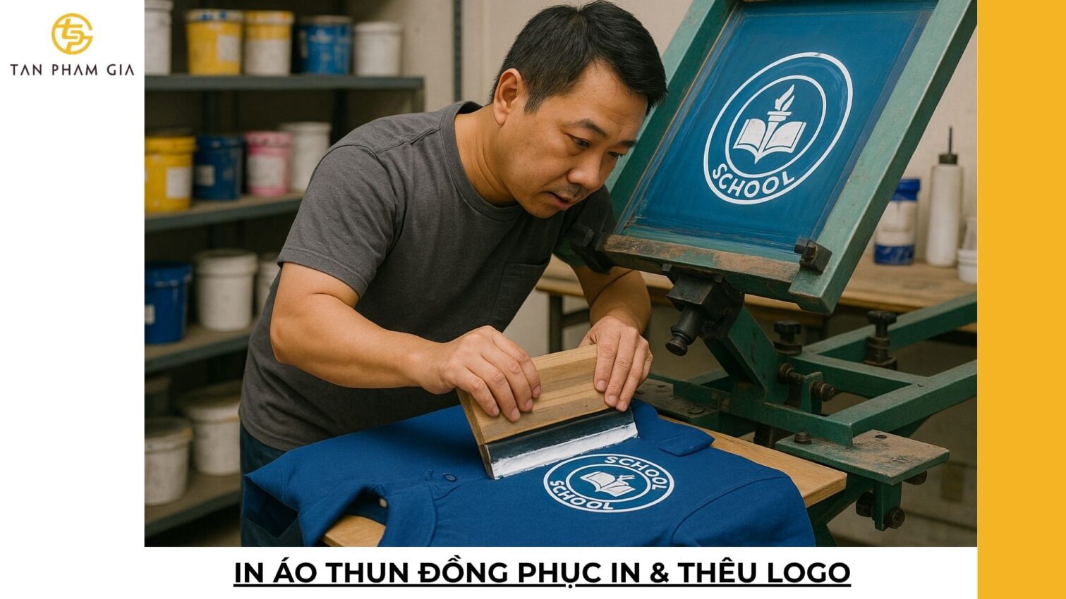In áo thun đồng phục in & thêu logo
