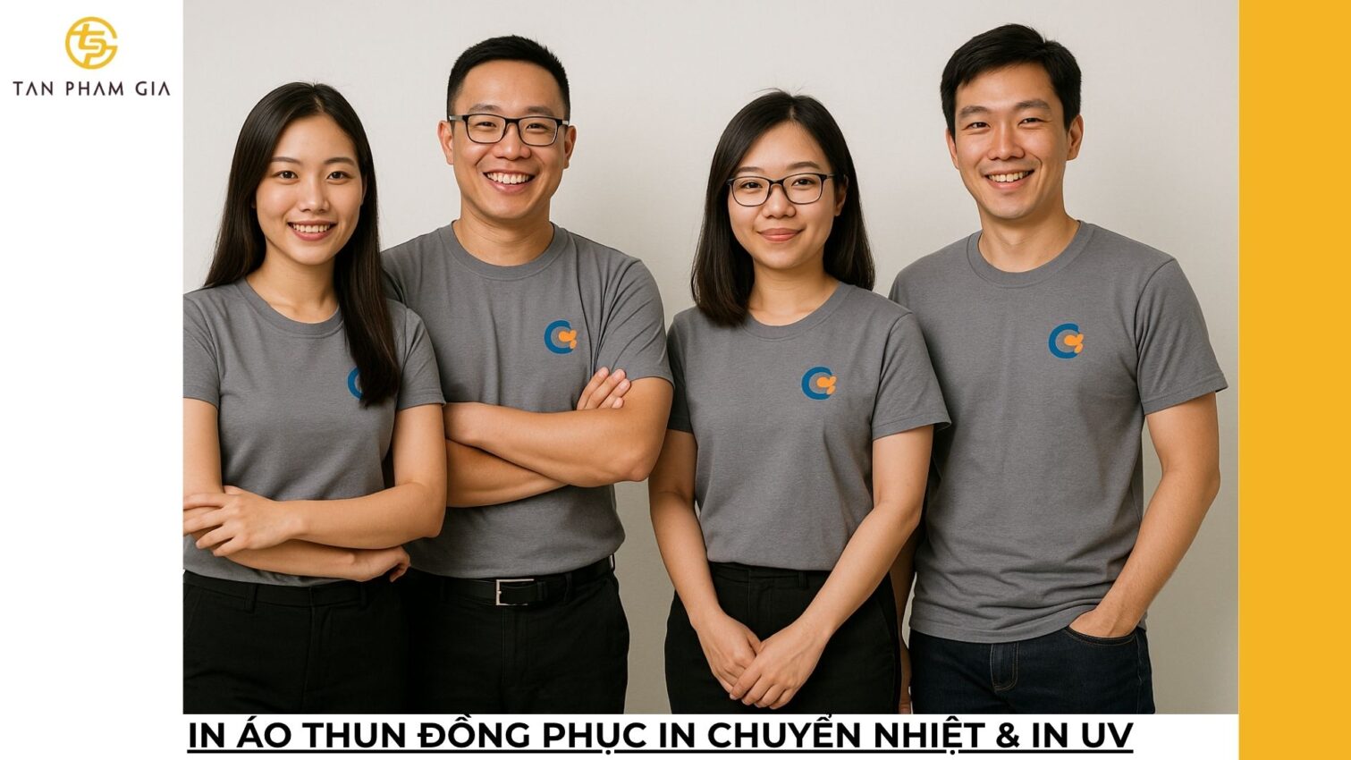 In áo thun đồng phục in chuyển nhiệt & in UV
