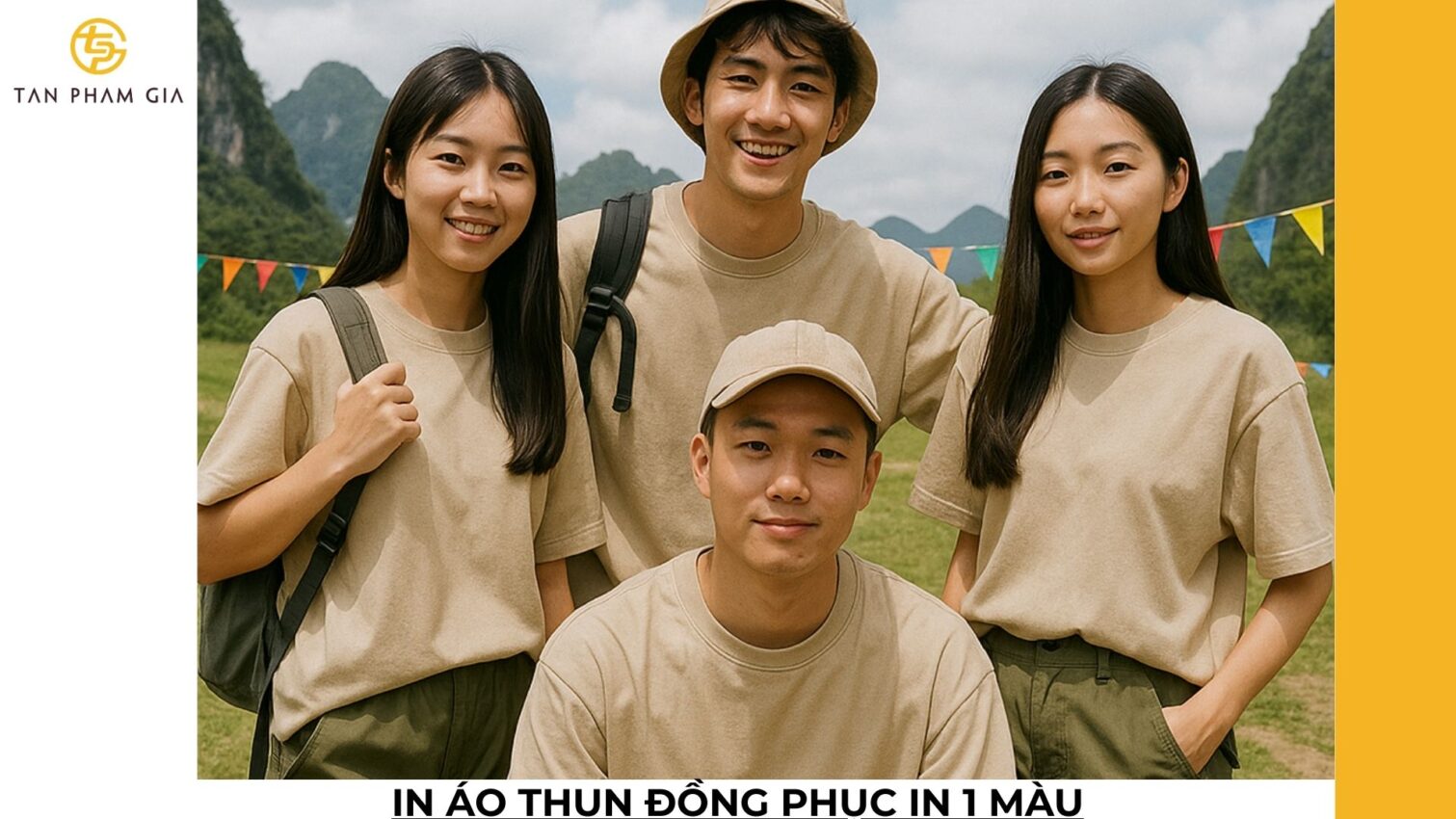 In áo thun đồng phục in 1 màu