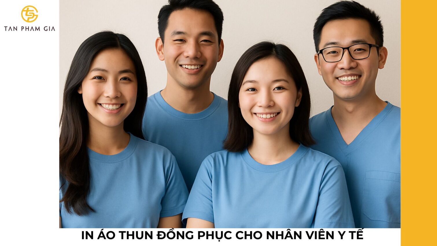 In áo thun đồng phục cho nhân viên y tế