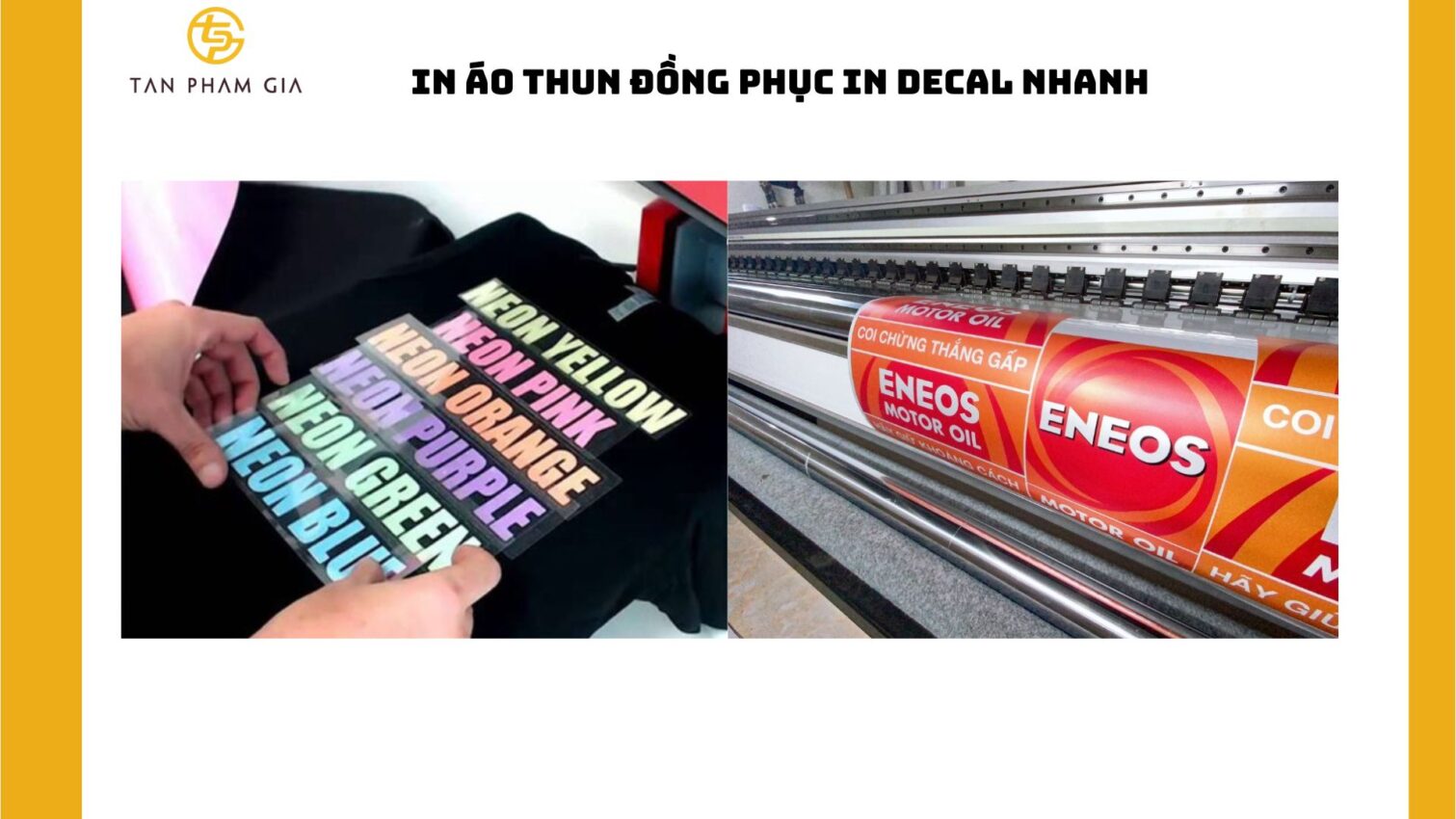 In áo thun đồng phục in decal nhanh