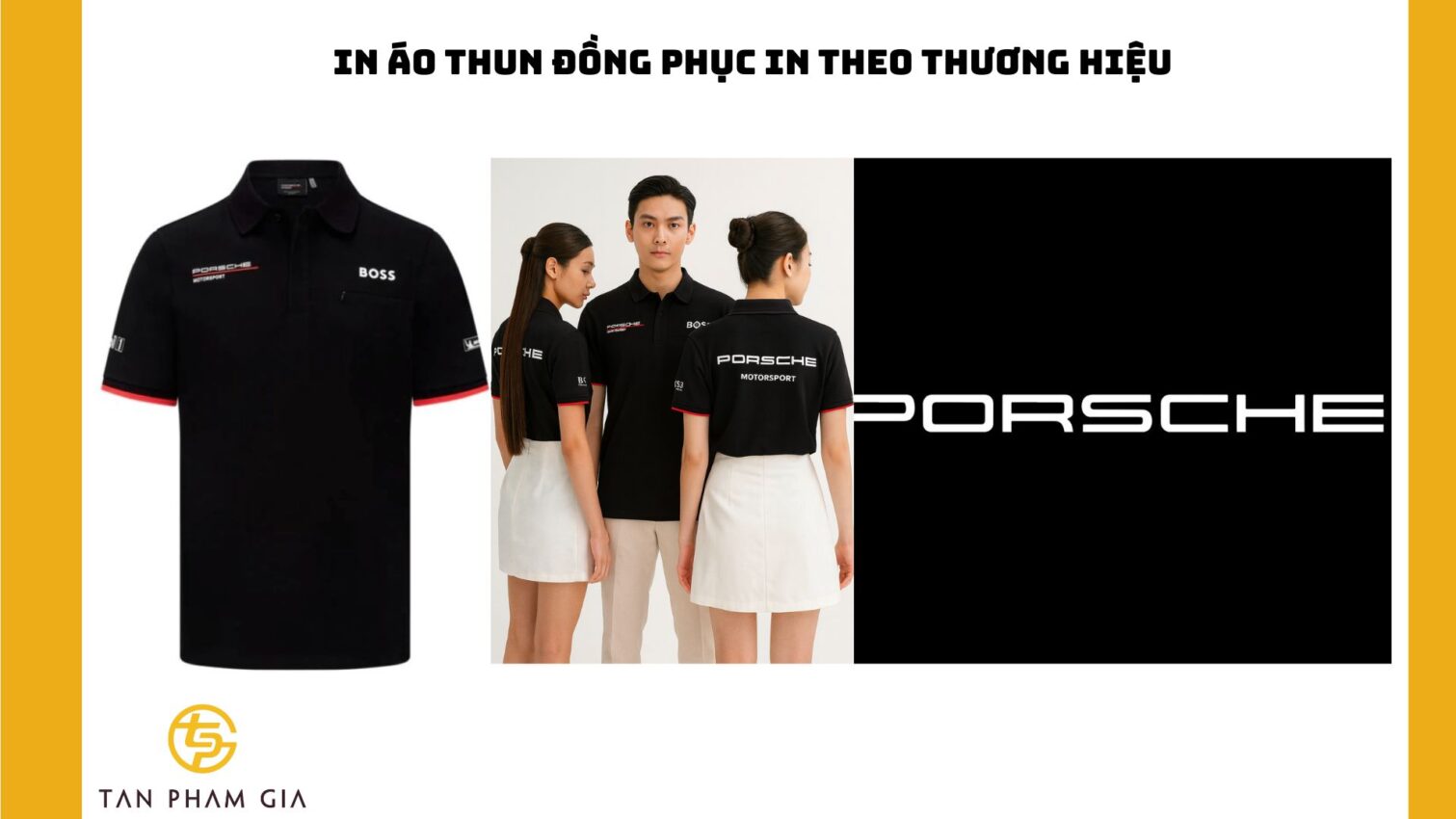 In áo thun đồng phục in theo thương hiệu