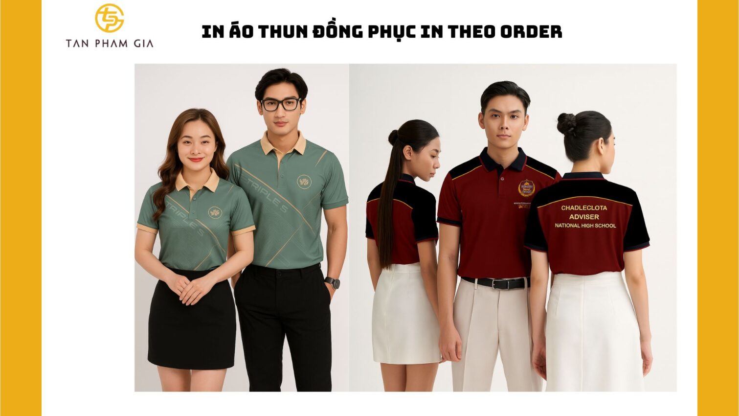 In áo thun đồng phục in theo order
