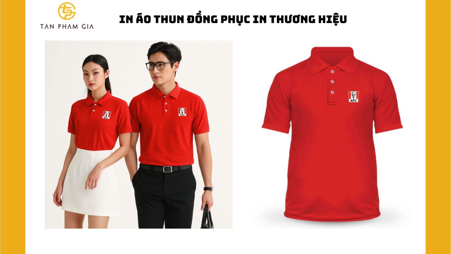 In áo thun đồng phục in theo thương hiệu