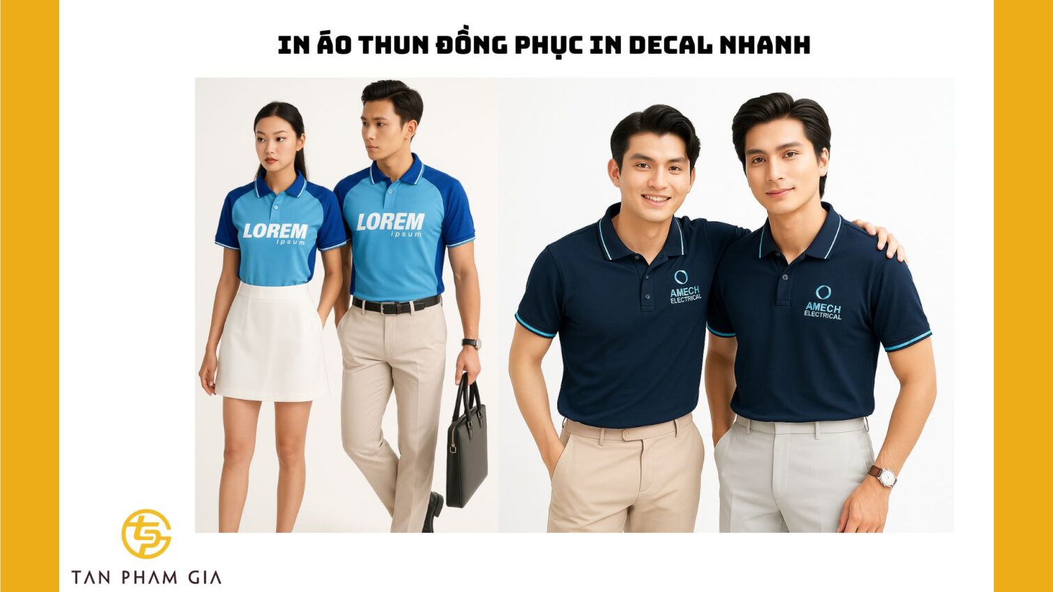 In áo thun đồng phục in decal nhanh