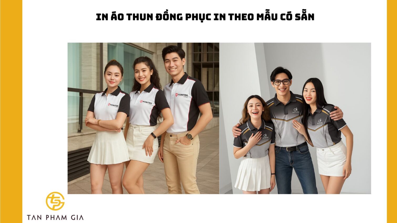 In áo thun đồng phục in theo mẫu có sẵn