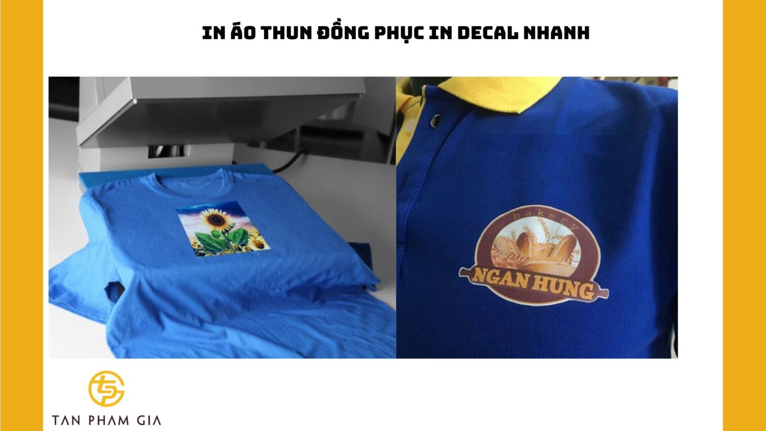 In áo thun đồng phục in decal nhanh