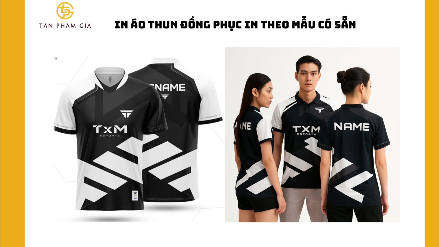 In áo thun đồng phục in theo mẫu có sẵn