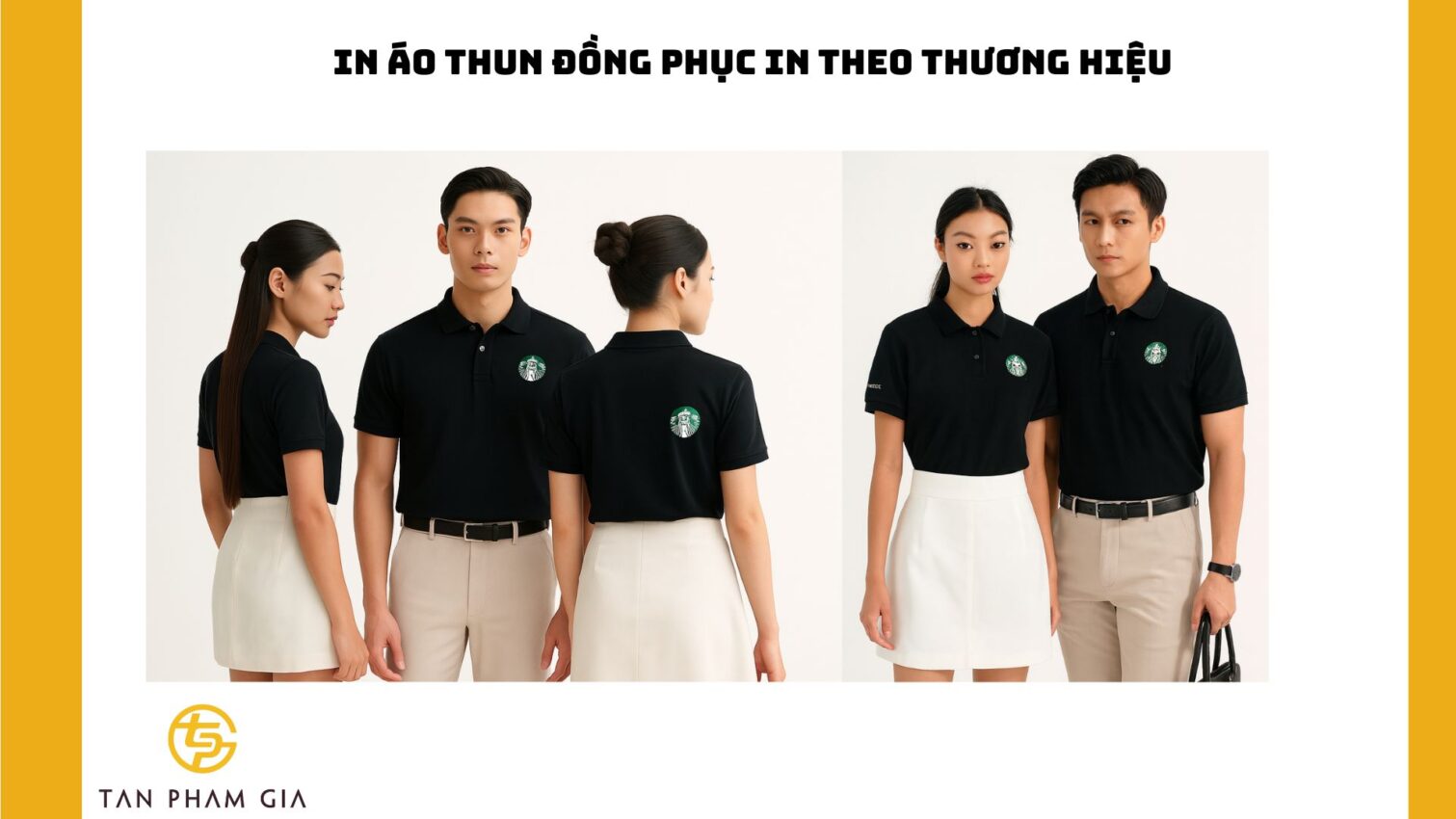In áo thun đồng phục in theo thương hiệu