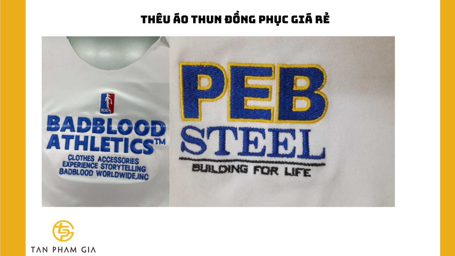 Thêu áo thun đồng phục giá rẻ